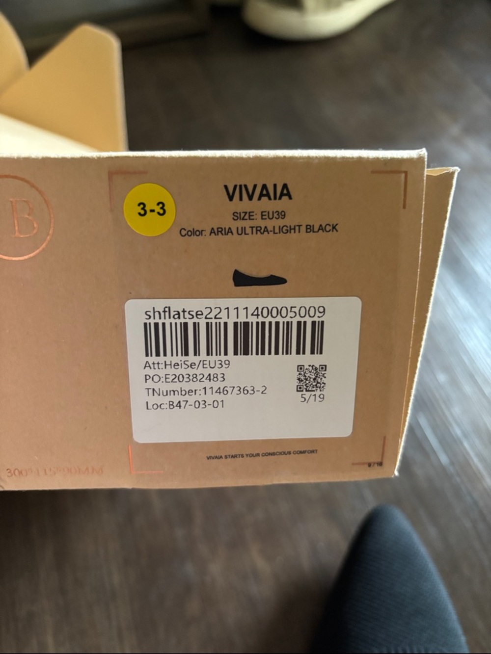 VIVAIA Aria Ultra-Light Black Women's Flats - Picture 4 of 4